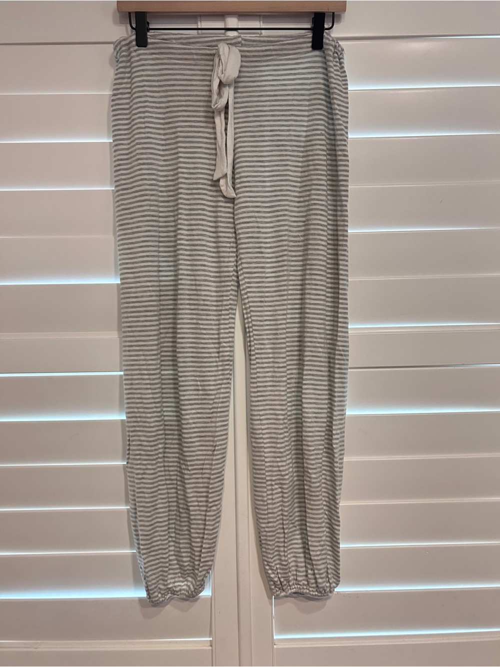 Eberjey Striped Pajama Bottoms Grey White Size Small